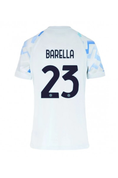 Inter Milan Nicolo Barella #23 Jalkapallovaatteet Naisten Vieraspaita 2025-26 Lyhythihainen Inter Milan Nicolo Barella #23 Jalkapallovaatteet Naisten Vieraspaita 2025-26 Lyhythihainen
